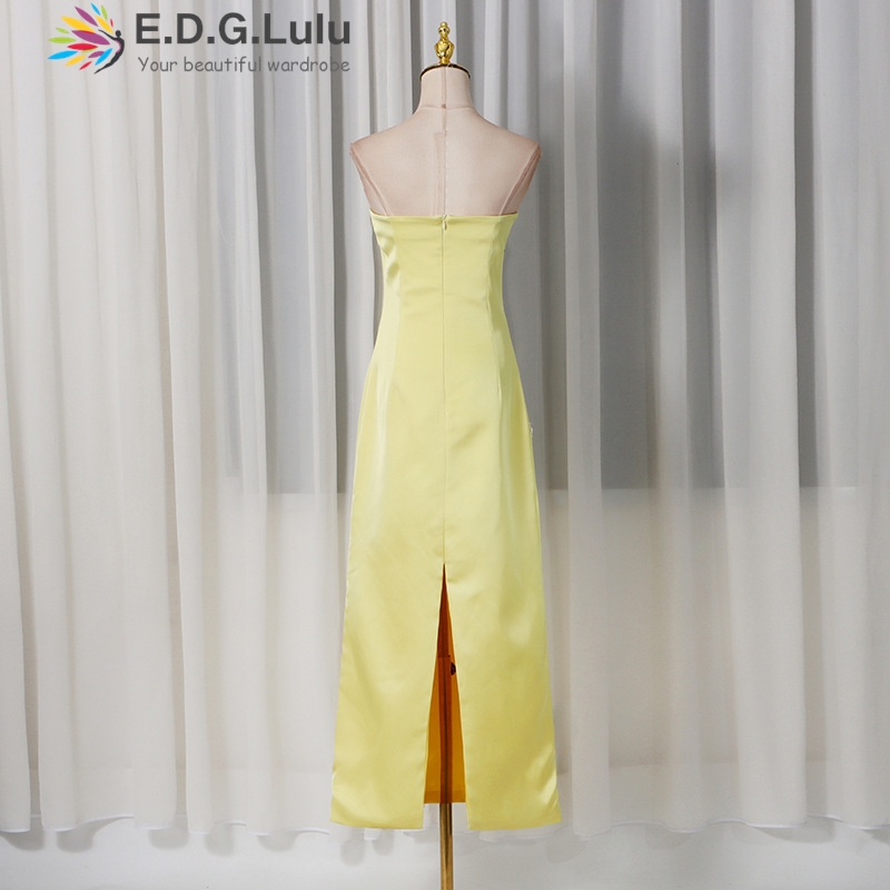 EDGLuLu 3d Nakış Çiçek Straple - Embroidery Yellow Dress incelemesi ve fiyatı