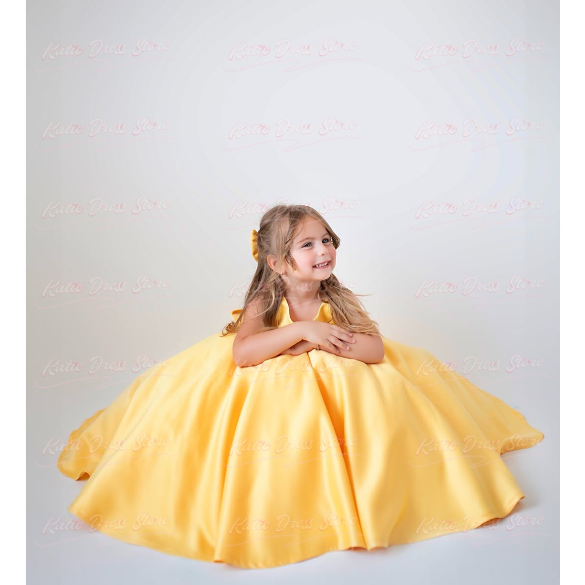 Sarı Renk, Özel Tasarım, Saten - Embroidery Yellow Dress incelemesi ve fiyatı