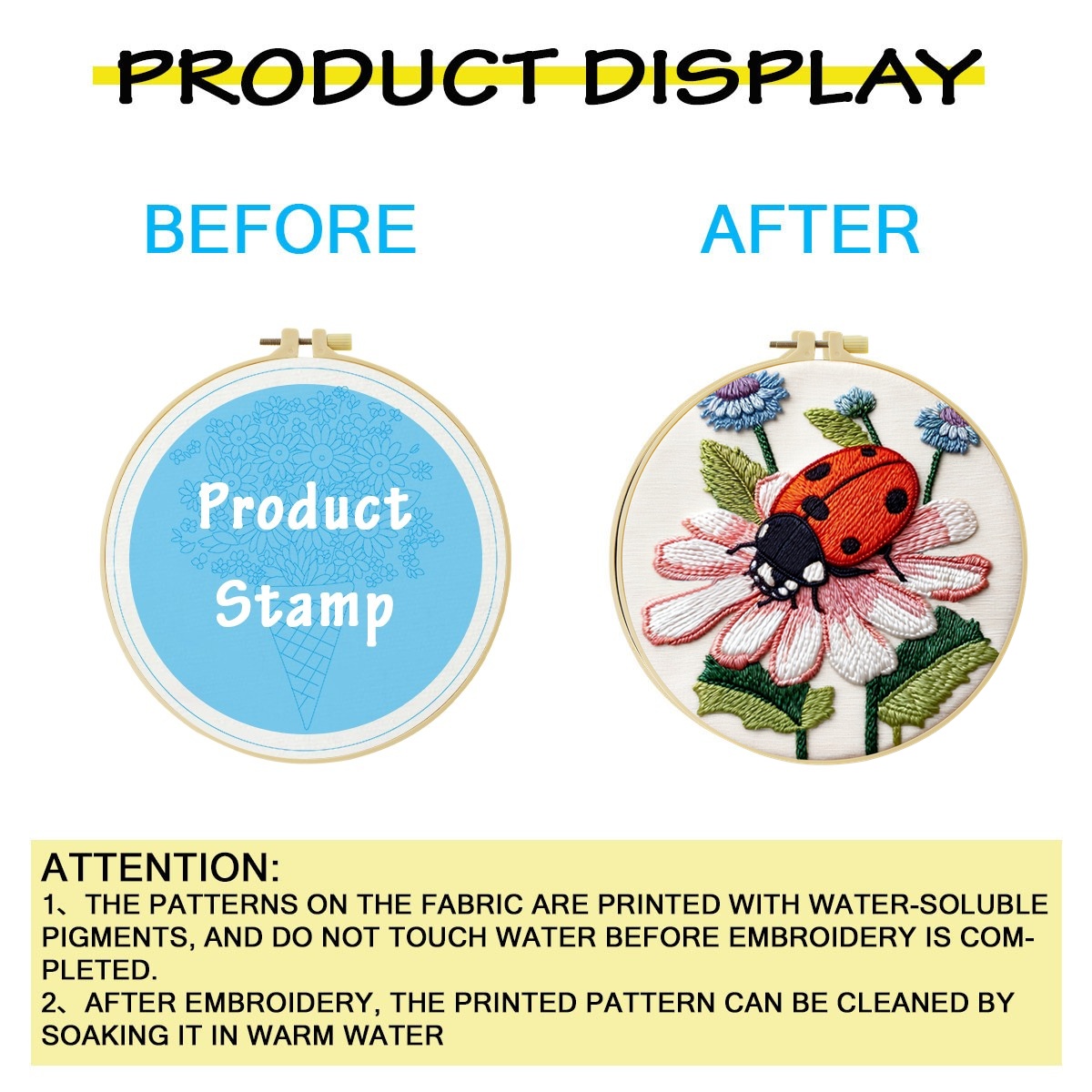 1 Set Uğur Böceği Papatya Üzer - Embroidery Lady Bug incelemesi ve fiyatı