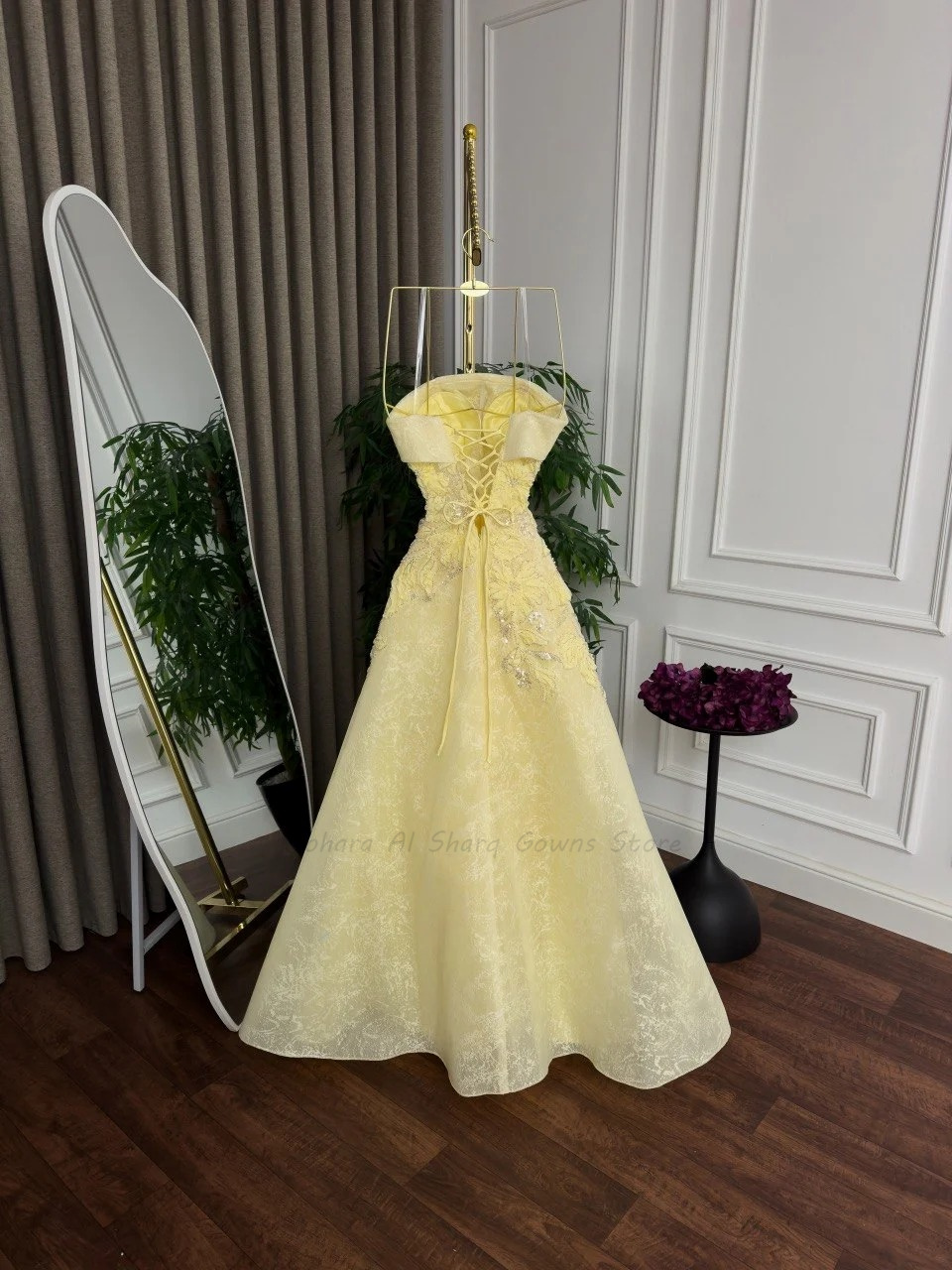Soluk Sarı A Kesim Abiye Elbis - Embroidery Yellow Dress incelemesi ve fiyatı